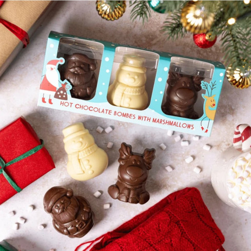 Christmas Character Hot Chocolate Bombes 