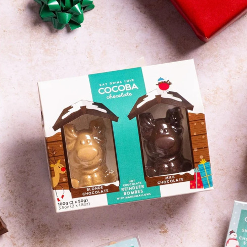 Reindeer Christmas Hot Chocolate Bombes Duo Pack