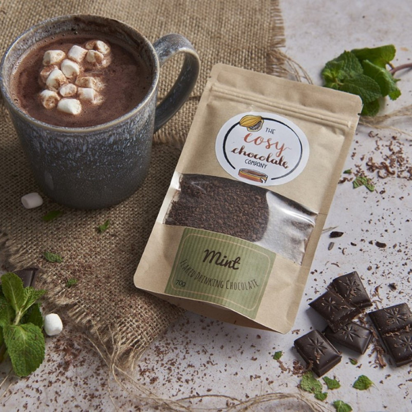 Mint Hot Chocolate Flakes by The Cosy Chocolate Company